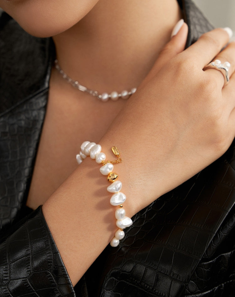 Special shaped natural pearl bracelet