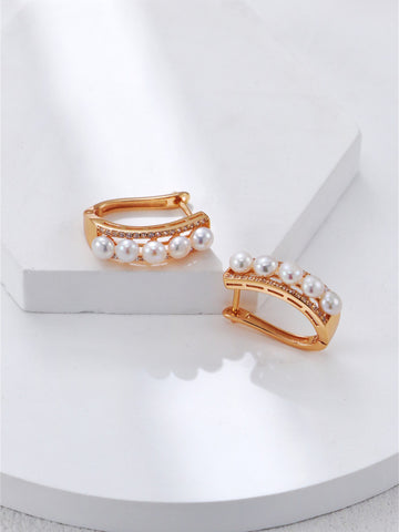 Pearl Zircon Earrings