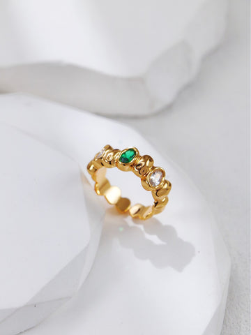Green Zircon Ring