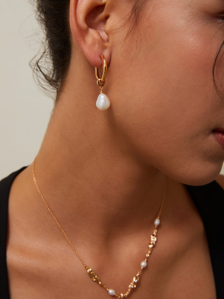 Baroque Removable Pearl Earrings