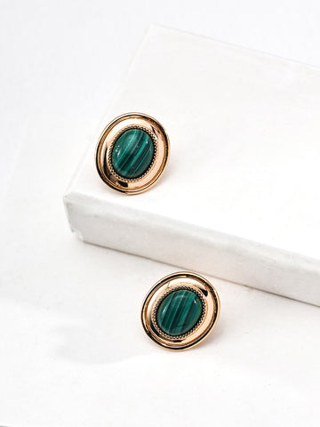 Vintage Malachite Earrings
