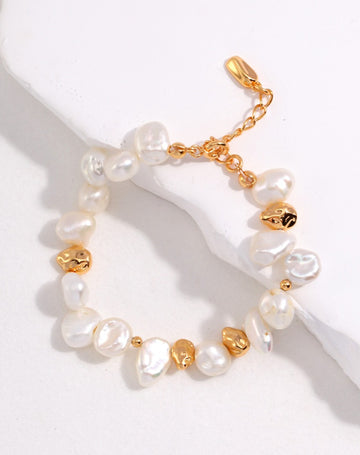 Special shaped natural pearl bracelet