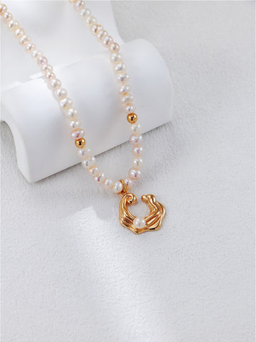 Wave Pearl Necklace