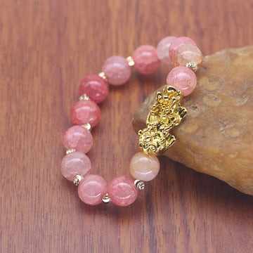 Feng Shui Wealth Beads Bracelet Lucky Charm Obsidian Pi Xiu Bracelet