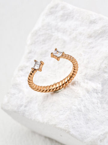 Adjustable Zircon Ring