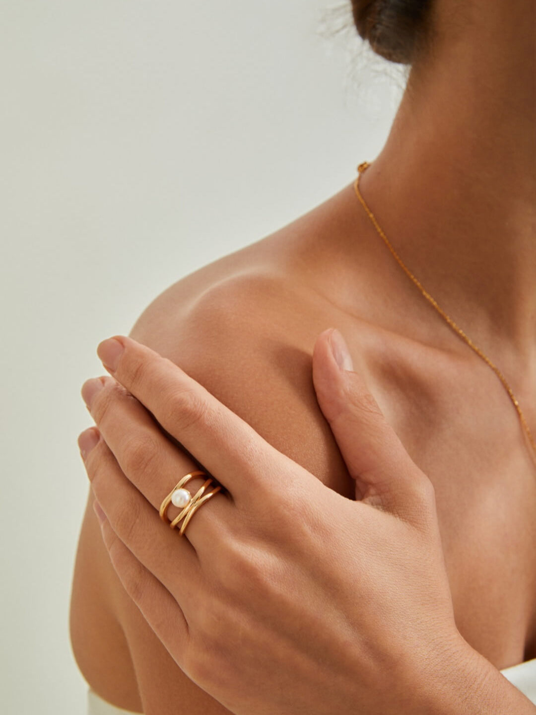 Vintage Gold Pearl Ring