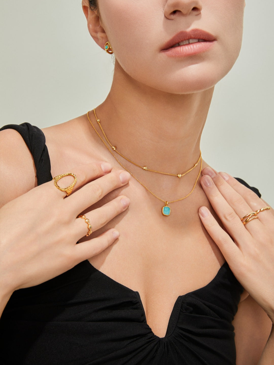 Golden Amazonite Stone Necklace