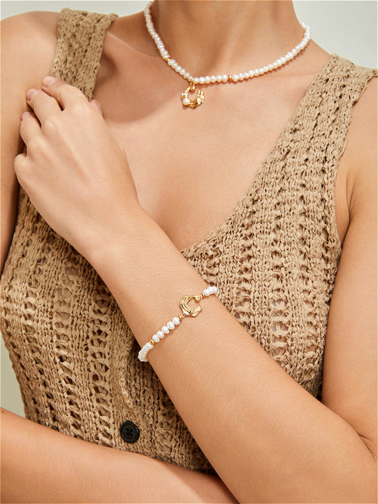 Ocean Wave Pearl Bracelet