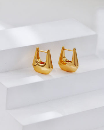 Geometric Three-Dimensional Earrings
